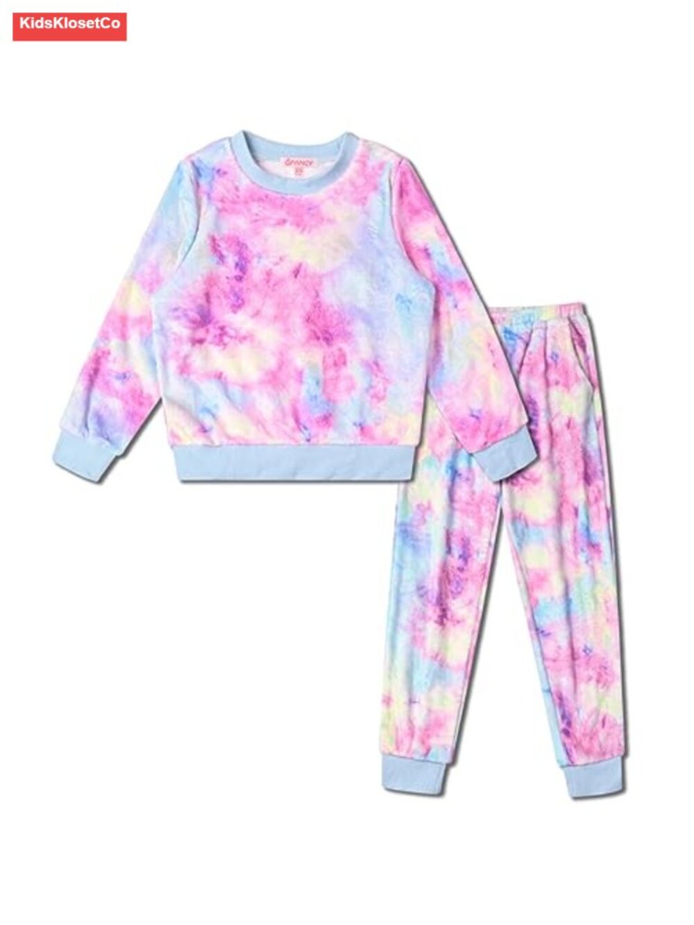 Girls Fleece Pajama Set 2 Piece Long Sleeve Winter Lounge Wear